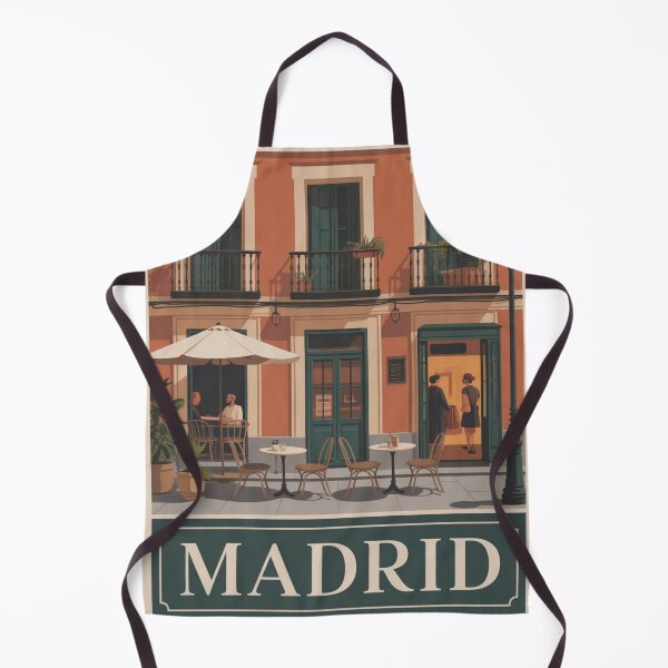 Item preview, Madrid Street Life Vintage Poster | European Travel Wall Art designed and sold by Timeless Design.
