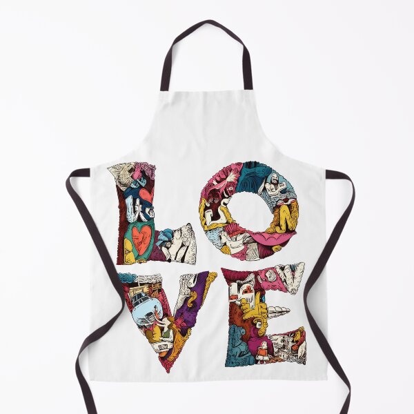 Item preview, Psychedelic LOVE Typography Saint Valentine's Day - Surreal Doodle Filled Heart Art Print designed and sold by DesignArtist.ia.