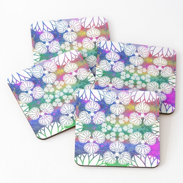 Item preview, Kamon-shiriawase-mitsu-aoi・5 designed and sold by KamonPopArt.