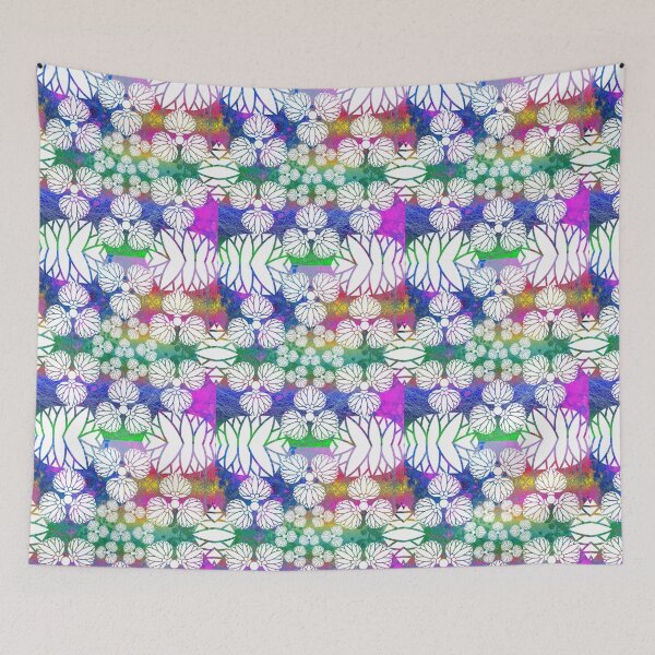 Item preview, Kamon-shiriawase-mitsu-aoi・5 designed and sold by KamonPopArt.