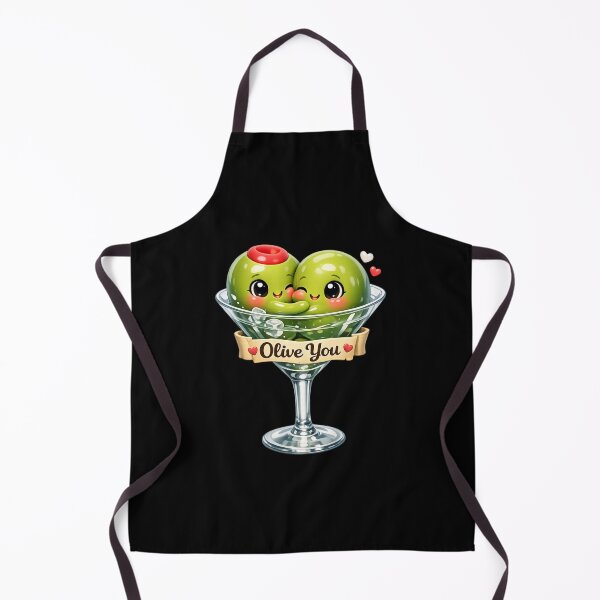 Item preview, Cute Olive Couple in Martini Glass "Olive You" | Kawaii Valentine's Day Art designed and sold by Moons Studio.