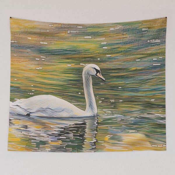 Item preview, Single Swan on the Lake designed and sold by tomorrowsart.