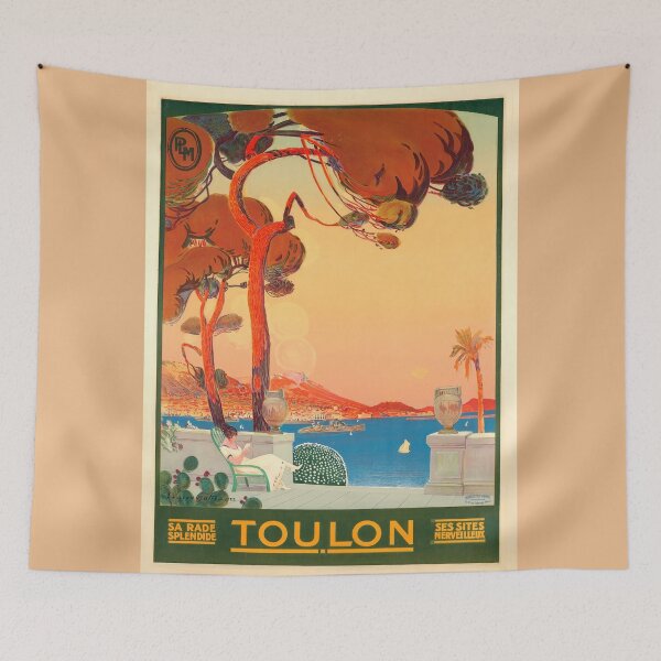 Item preview, Vintage Toulon Travel Poster | Art Deco French Riviera Wall Art | 1920s Mediterranean Cityscape Print for Home & Office Decor designed and sold by artofuniverse.