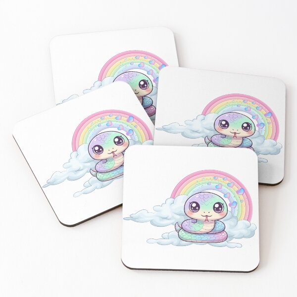 Item preview, Snake - Cute Colorful Snake on a Cloud with Rainbow designed and sold by Love3Happy.