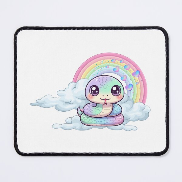 Item preview, Snake - Cute Colorful Snake on a Cloud with Rainbow designed and sold by Love3Happy.