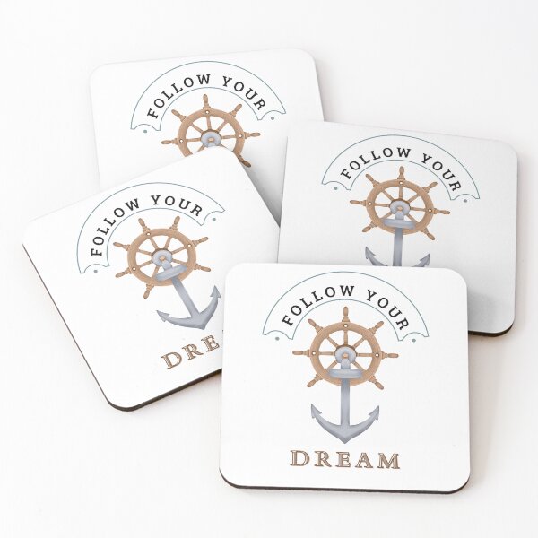 Item preview, Motivational Nautical Quote Follow Your Dream Anchor Helm designed and sold by Like it.