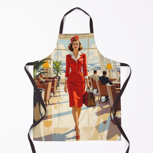Item preview, Jet Set Grace – Mid-Century Air Hostess Art designed and sold by MooLaLa.Store.