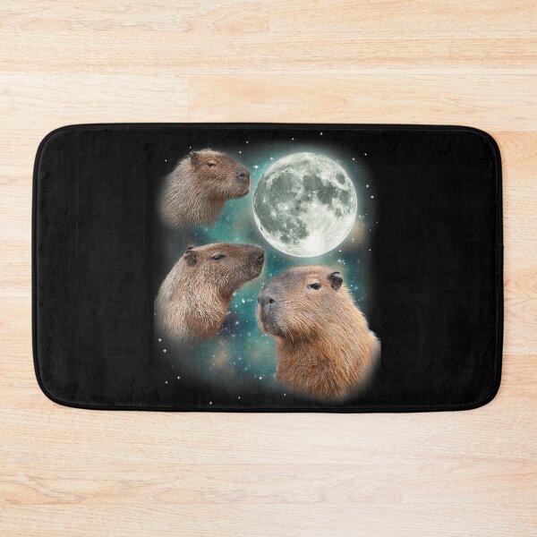 Item preview, 3 Capybara Moon Giant Rodents Weird Howling Parody Art for Men Women Kids , Capybara Gift Lover  designed and sold by DZIRI NAJAT.