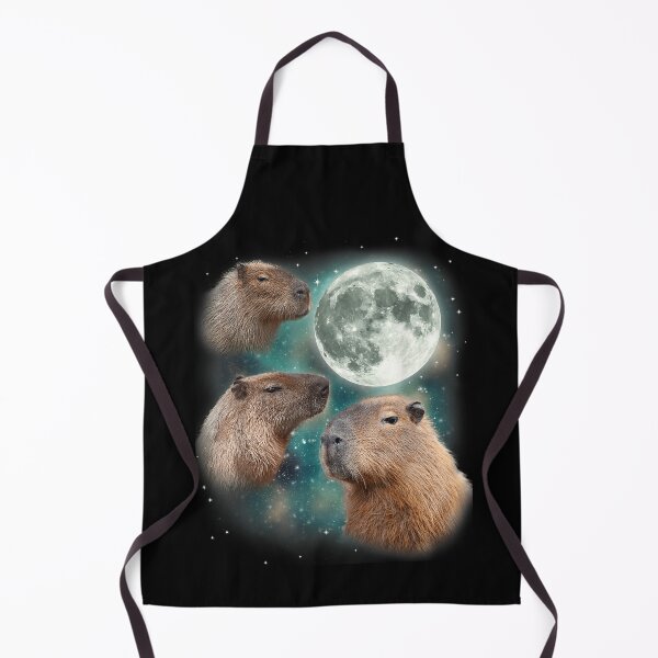 Item preview, 3 Capybara Moon Giant Rodents Weird Howling Parody Art for Men Women Kids , Capybara Gift Lover designed and sold by DZIRI NAJAT.