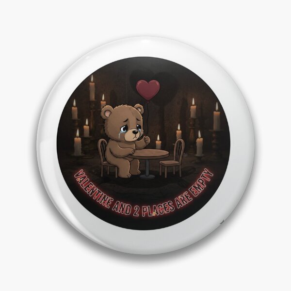 Item preview, Valentine and 2 Places Are Empty – Funny Lonely Love Sticker designed and sold by Imaginarium of Chaos falcon88 .