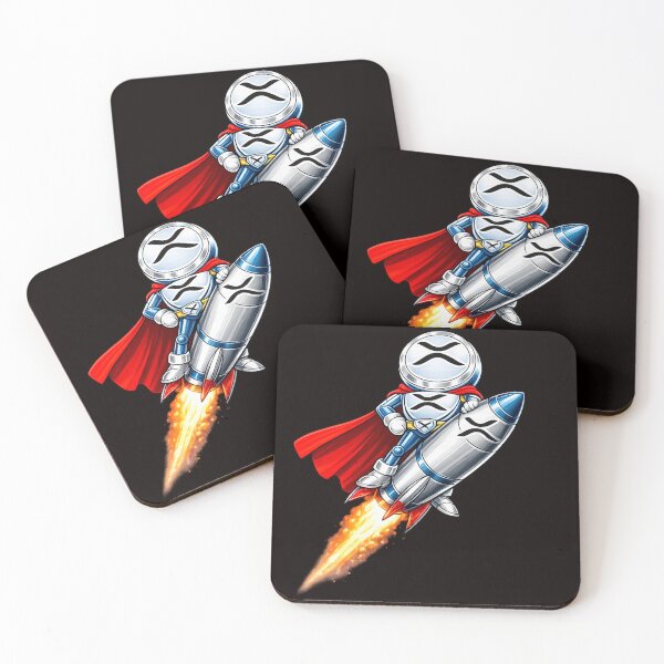 Item preview, XRP Rocket Man – Crypto Superhero Riding a Rocket designed and sold by DesignsMjB.