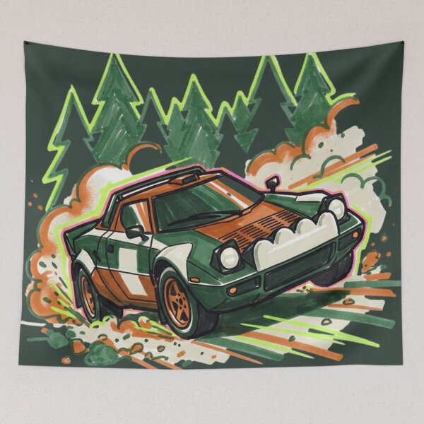 Item preview, Neon Rally Legend - Forest Sprint Marker Sketch designed and sold by HappySproutArt.