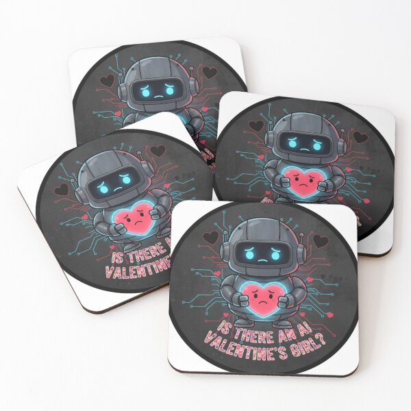 Item preview, Is There an AI Valentine’s Girl? – Funny Tech Love Sticker designed and sold by Imaginarium of Chaos falcon88 .