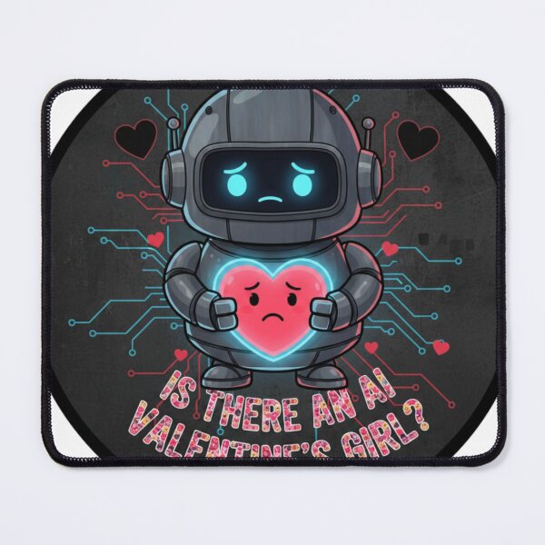 Item preview, Is There an AI Valentine’s Girl? – Funny Tech Love Sticker designed and sold by Imaginarium of Chaos falcon88 .