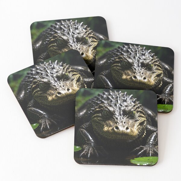 Item preview, Majestic Crocodile – Dark Water – Mystical Nature Wall Art designed and sold by Traumrausch.