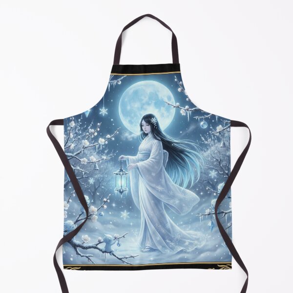 Item preview, Moon Snow Spirit – Gentle Winter Goddess Illustration | Mori no Akari Series designed and sold by Mori-no-Akari.