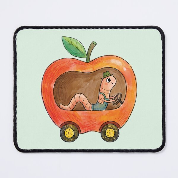 Item preview, Vintage Style Worm in apple car retro designed and sold by andromeda-redd.