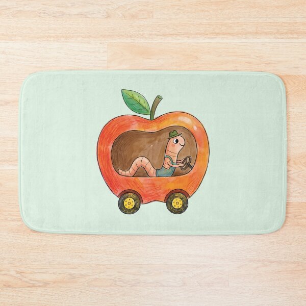Item preview, Vintage Style Worm in apple car retro designed and sold by andromeda-redd.