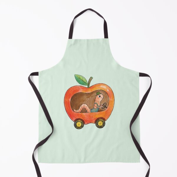 Item preview, Vintage Style Worm in apple car retro designed and sold by andromeda-redd.