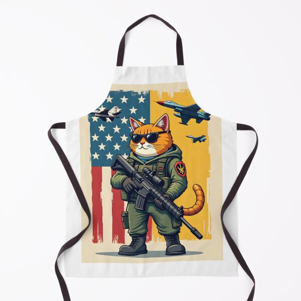 Item preview, Ukrainian cat with flags in the war, cat soldier and US F-16 designed and sold by pixeldizajn.