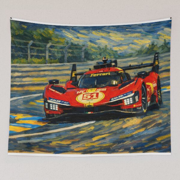 Item preview, Ferrari 499P Le Mans Van Gogh Style designed and sold by HobbyaDois.