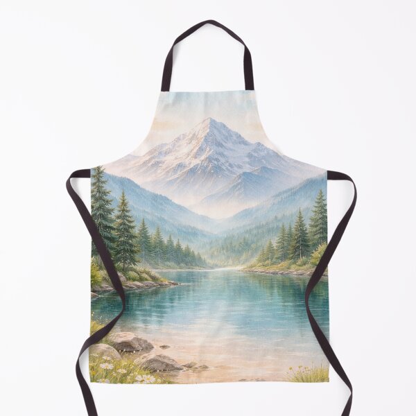 Item preview, Watercolor Mountain Landscape – Soft Pastel Nature Art designed and sold by DrizzyV.