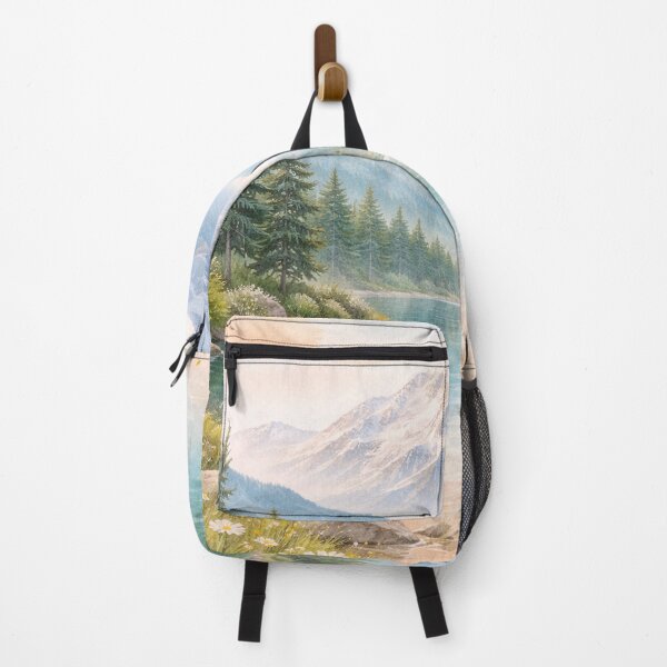 Item preview, Watercolor Mountain Landscape – Soft Pastel Nature Art designed and sold by DrizzyV.