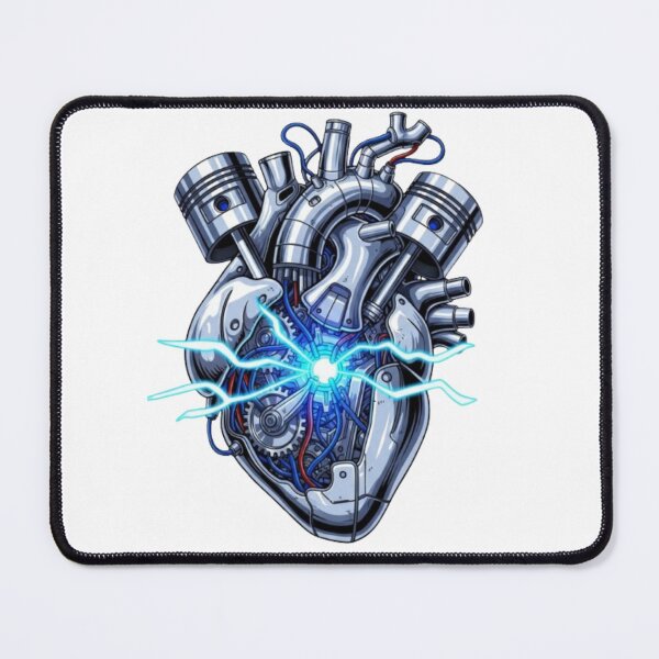 Item preview, Mecha Heart Core - Futuristic Robotic Graphic Tee designed and sold by ionutpopa.