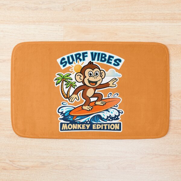 Item preview, Catch a wave with this Surf vibes Monkey edition cartoon designed and sold by Stef Ringoot, cartoons and illustrations.