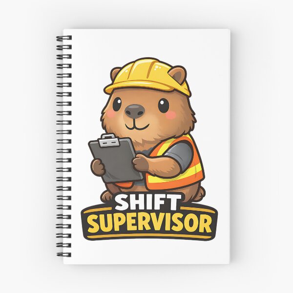 Item preview, Capybara shift supervisor wearing a safety vest designed and sold by rolfzogg.