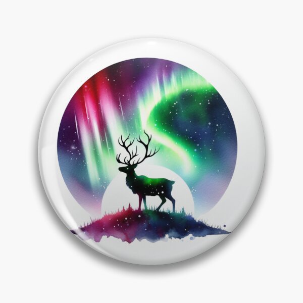 Item preview, Northen Lights Deer designed and sold by Signal and Ink.