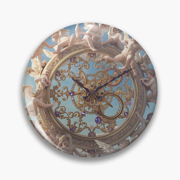 Item preview, Celestial Cherub Timepiece Amidst the Clouds designed and sold by Looyoursellf.