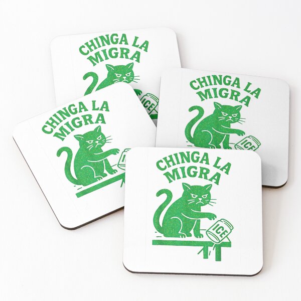 Item preview, Chinga La Migra Pro Immigration Human Rights Abolish Ice Cat designed and sold by NinigFox.
