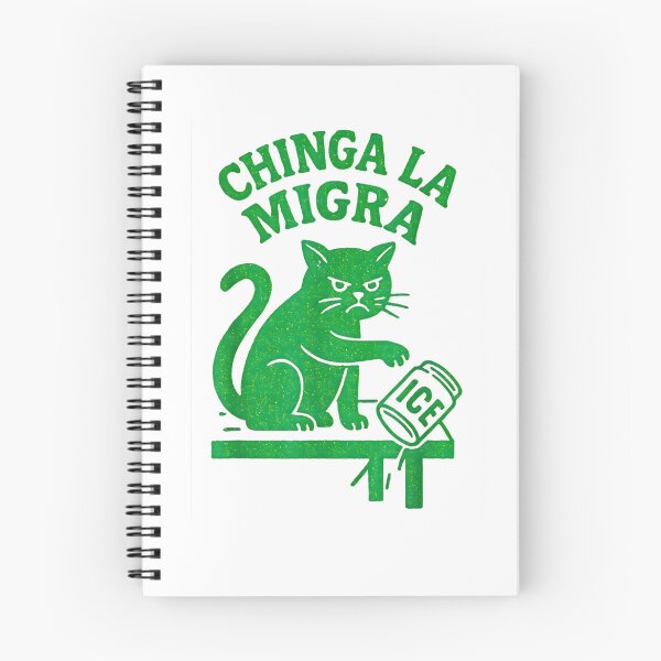 Item preview, Chinga La Migra Pro Immigration Human Rights Abolish Ice Cat designed and sold by NinigFox.