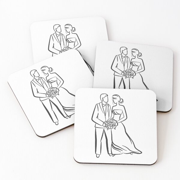 Item preview, Bride and Groom, wedding, married couple designed and sold by CHERRY--SHOP.