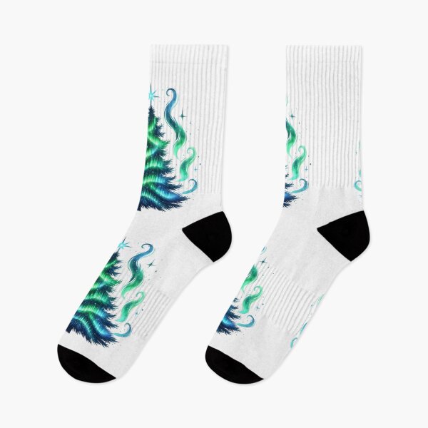 Item preview, Northen Lights Pine Tree designed and sold by Signal and Ink.