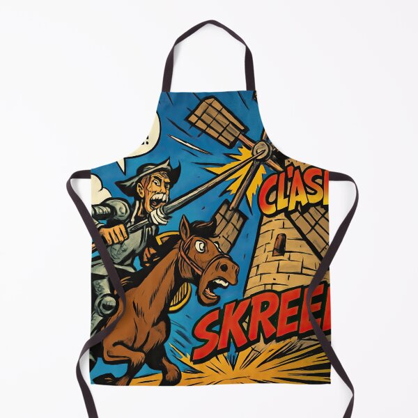 Item preview, Don Quixote attacking the windmill | Comics stylCartoone - designed and sold by ComicsFactory.