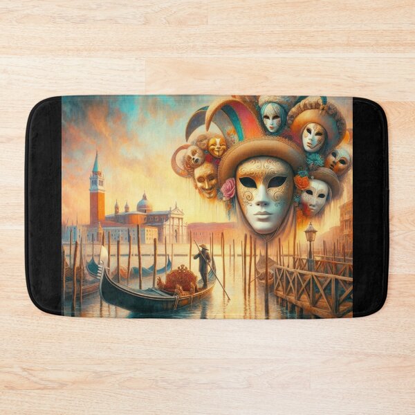 Item preview, Carnival in Venice – Gondola and Masks designed and sold by Sybille-Yates.