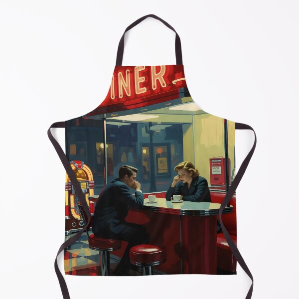 Item preview, Last Cup of Neon – Melancholy 1950s Diner Art designed and sold by MooLaLa.Store.