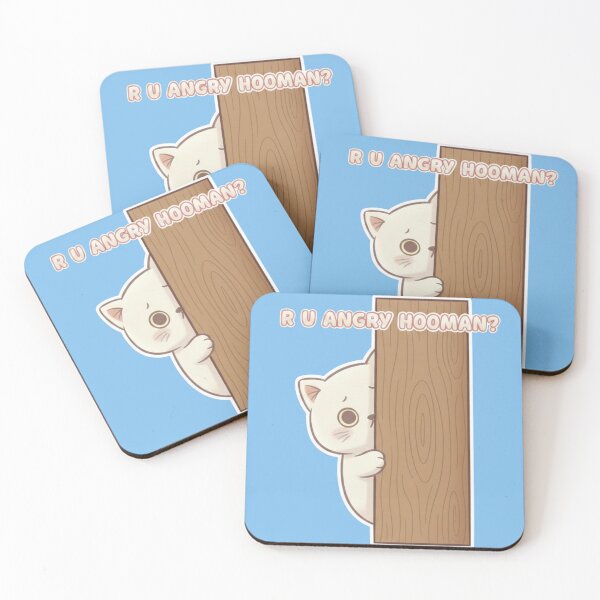 Item preview, Shy Kawaii Cat - "R U Angry Hooman?" designed and sold by NMF-HUB.