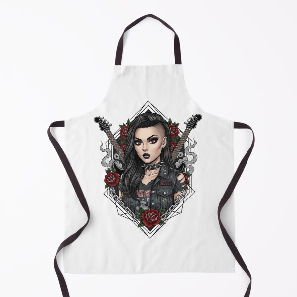 Item preview, Queen of Rock: Neo-Traditional Hard Rock Tattoo Portrait and Guitars designed and sold by CHRIST5000.