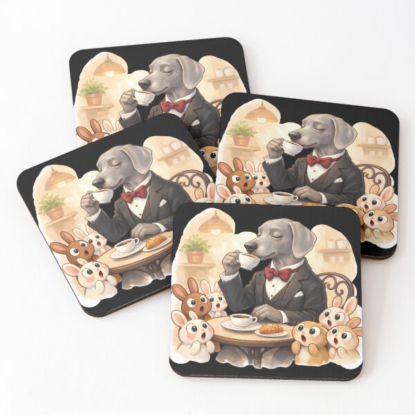 Item preview, Weimaraner dog - coffee lover designed and sold by DamioPolArt.