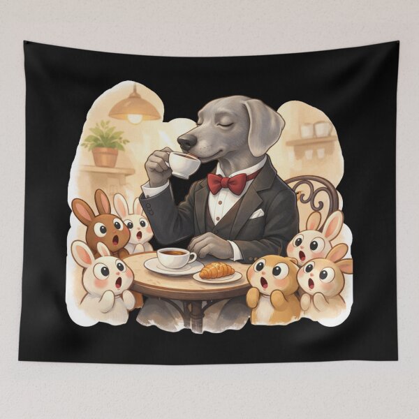 Item preview, Weimaraner dog - coffee lover designed and sold by DamioPolArt.