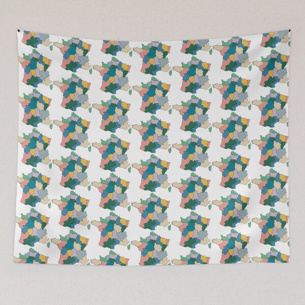 Item preview, France Map Sticker — Abstract Colourful Art designed and sold by iampaulmorris.