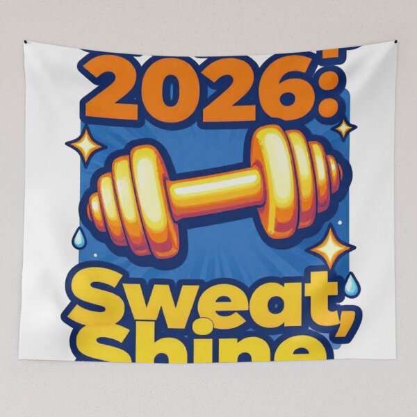 Item preview, 2026 Glow Up Fitness Tee designed and sold by KAUKUDESIGNS.