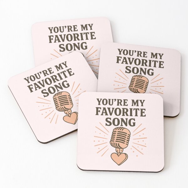 Item preview, Retro Microphone Music Lover Valentine 'You're My Favorite Song' Pun Design  designed and sold by Dantin.