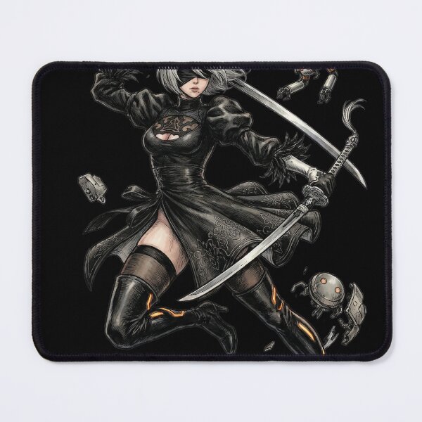 Item preview, Nier Automata 2B Classic Design T-Shirt | Blindfold Black Dress Android designed and sold by Senpaiwaves.