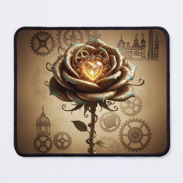 Item preview, Mechanical Rose Bloom: Gears, Rivets & Steam designed and sold by Marcu Ioachim.