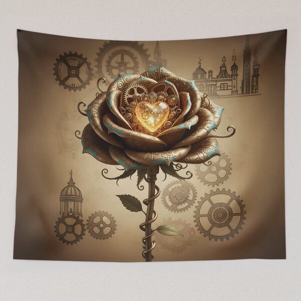 Item preview, Mechanical Rose Bloom: Gears, Rivets & Steam designed and sold by Marcu Ioachim.