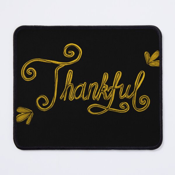 Item preview, Thankful gold hand lettering designed and sold by LitchiArt.